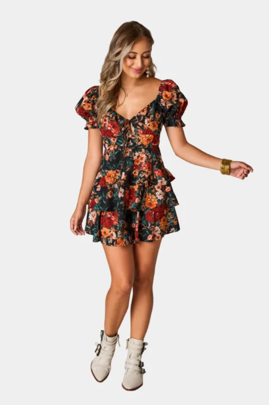 Tammy Ruffle Mini Dress - Viola sold by Buddy Love