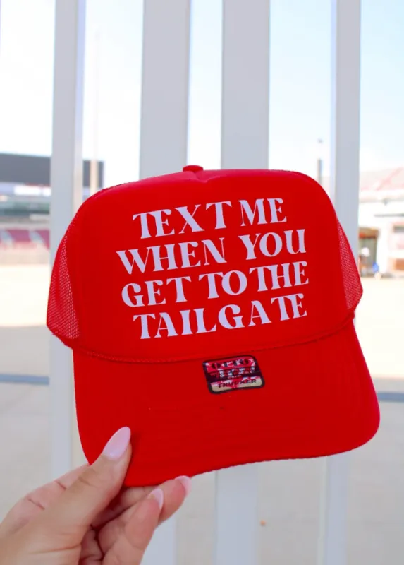 Text me Tailgate Trucker Hat sold by Buddy Love