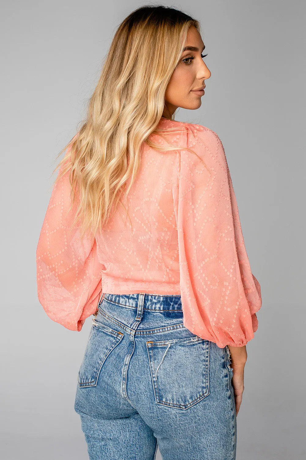 Estelle Tie Front Top - Coral sold by Buddy Love product image thumbnail 4