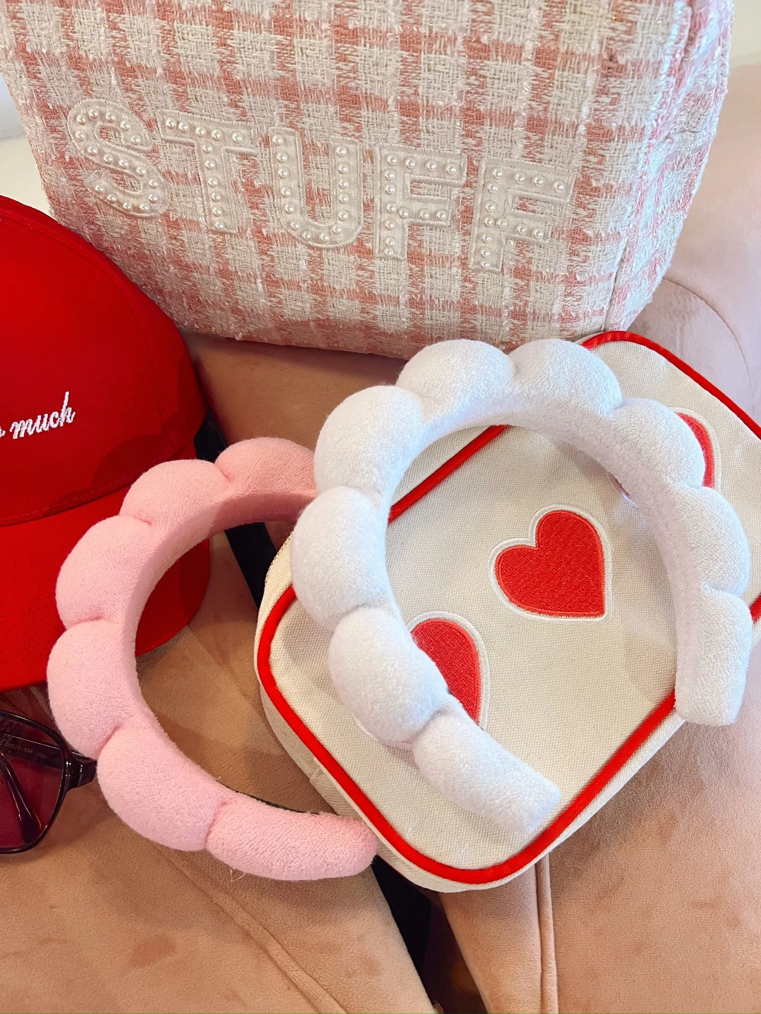 3 Red Hearts - Canvas Medium Bag w Red Trim sold by Buddy Love product image thumbnail 3