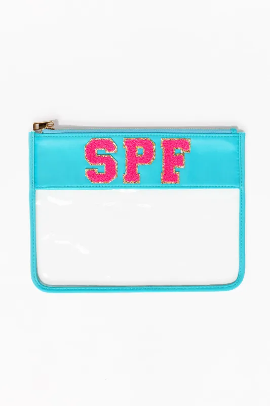 SPF Pouch - Clear/Blue sold by Buddy Love