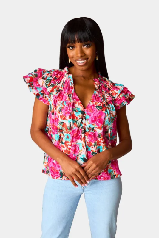 Carla Ruffle Eyelet Top -  Sweet Dreams sold by Buddy Love