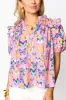 Essie Ruffle Short Sleeve Top - Feelin' Butterflies sold by Buddy Love