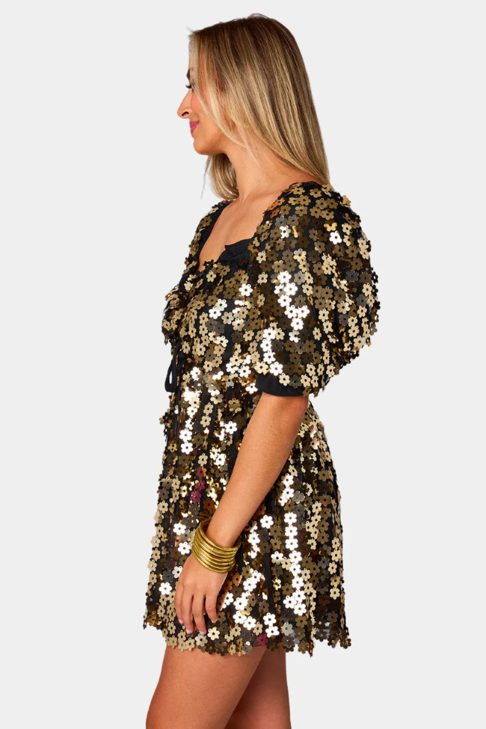 Colby Puff Sleeve Mini Dress - Pennies From Heaven sold by Buddy Love product image thumbnail 3