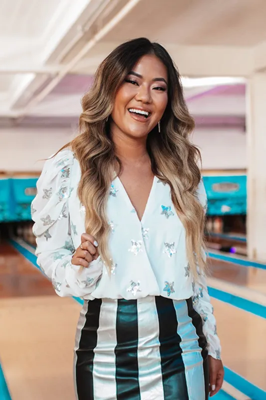 BuddyLove Joan Surplice Neckline Bodysuit - White sold by Buddy Love