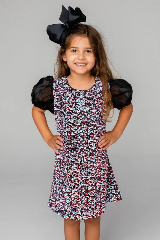BuddyLove Gigi Sequined Girls Dress - Confetti sold by Buddy Love
