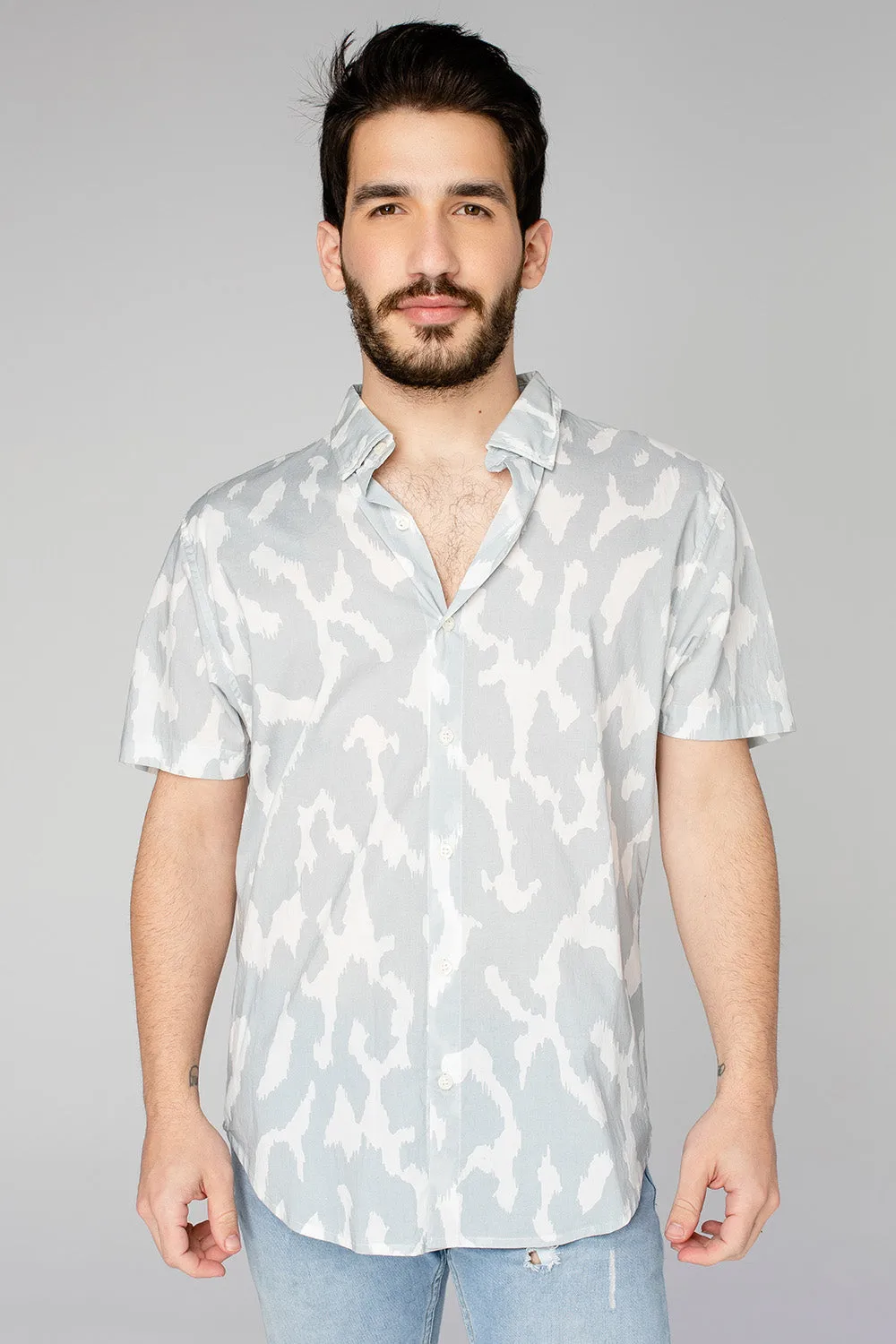 Robert Button Down Dress Shirt - Slate sold by Buddy Love