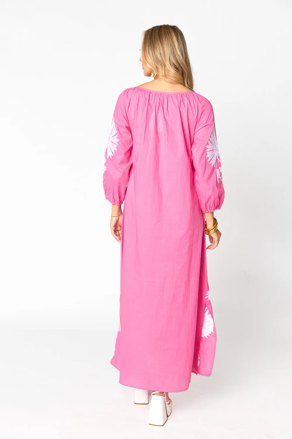 Tiffany Embroidered Caftan - Pink/White sold by Buddy Love product image thumbnail 5