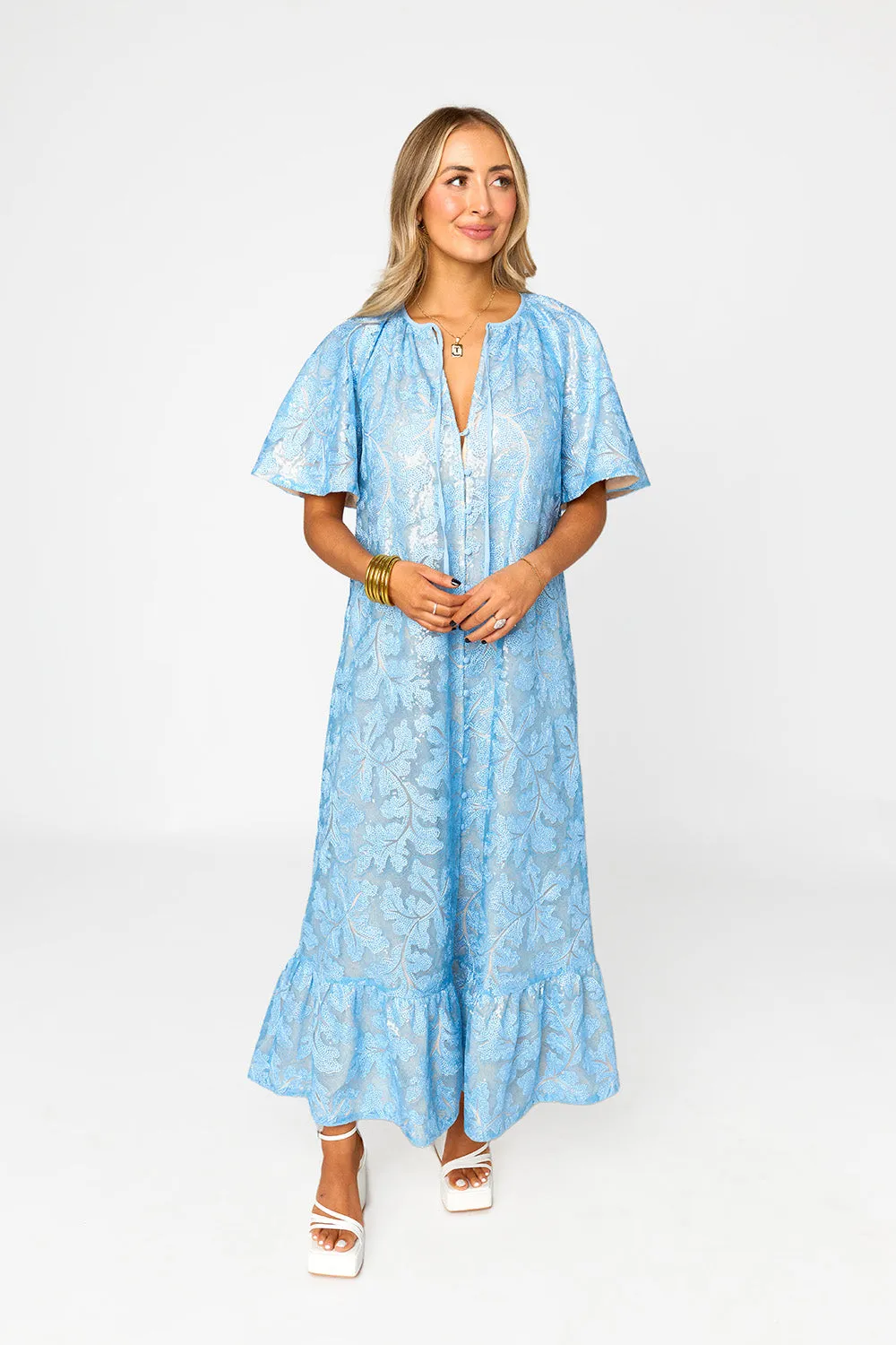 Tullah Caftan Maxi Dress - Skies Of Blue sold by Buddy Love