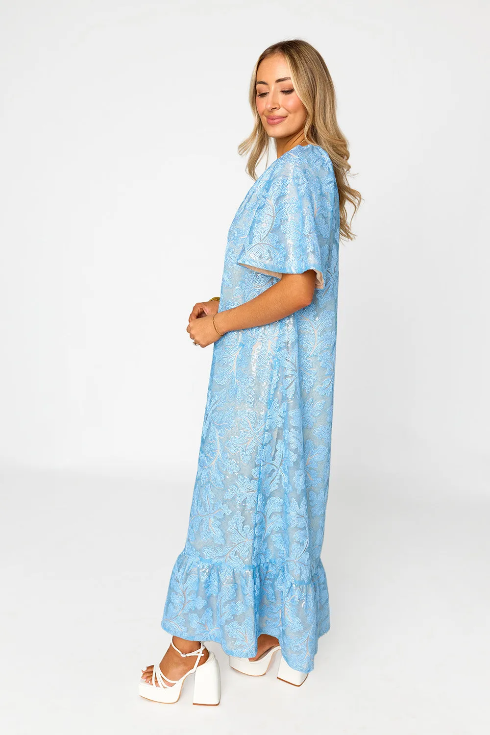 Tullah Caftan Maxi Dress - Skies Of Blue sold by Buddy Love product image thumbnail 4