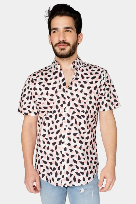 Robert Button Down Dress Shirt - Flamingo sold by Buddy Love