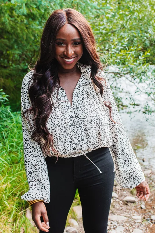 BuddyLove Paloma Smocked Waist Top - Stucco sold by Buddy Love