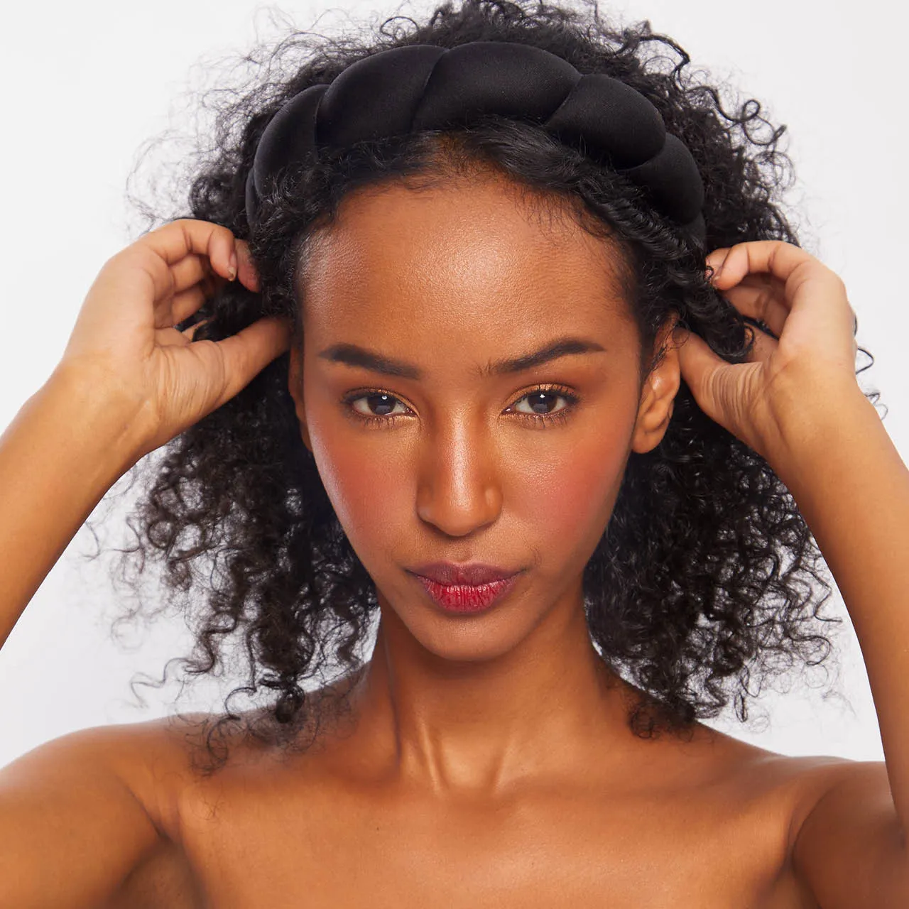 Recycled Fabric Cloud Headband 1pc - Black sold by Buddy Love product image thumbnail 5