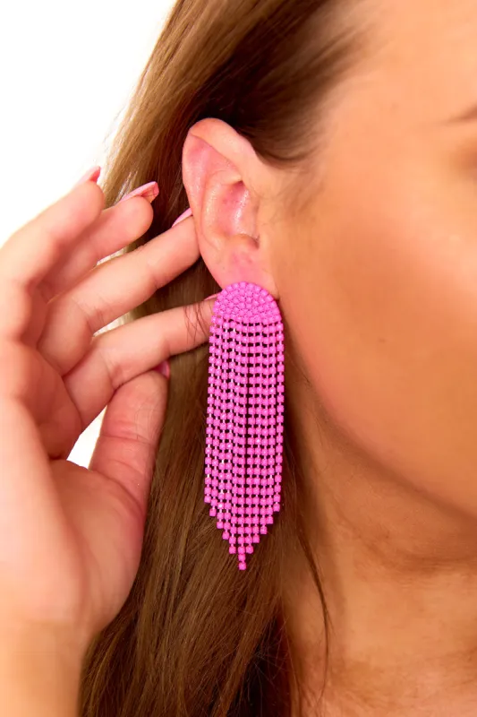 Jelly Statement Earrings - Neon Pink sold by Buddy Love