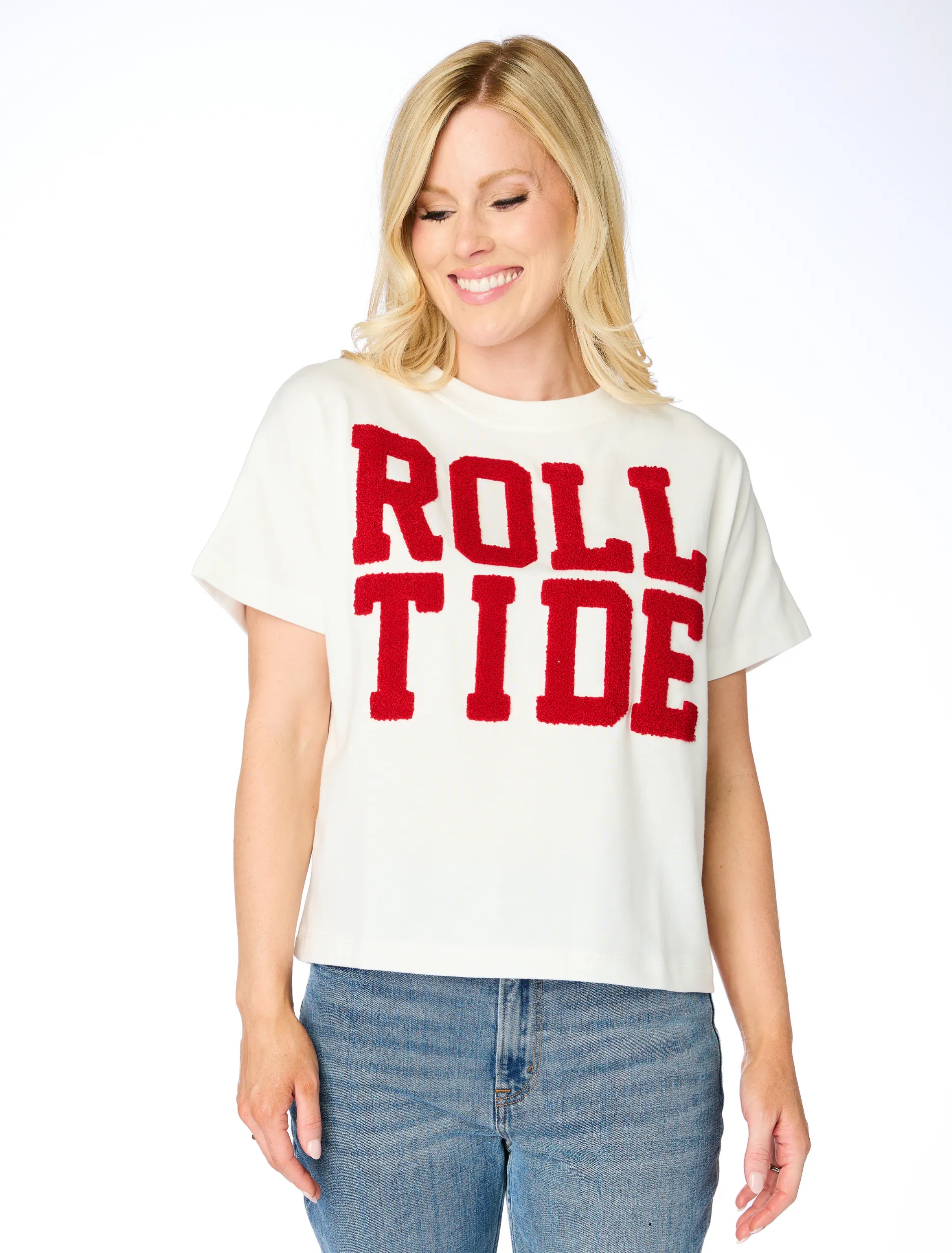 The Roll Tide Chenille Team Top sold by Buddy Love