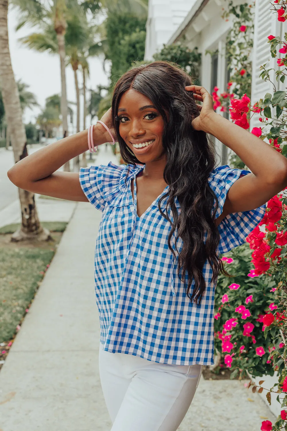 Carla Ruffle Eyelet Top - Nantucket sold by Buddy Love product image thumbnail 2