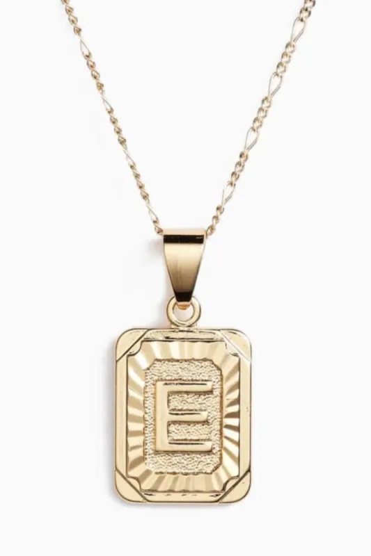 Bracha Initial Card Necklace - Gold sold by Buddy Love