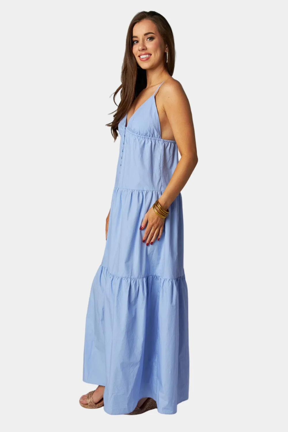 Kenna Tiered Maxi Dress - Blue sold by Buddy Love product image thumbnail 3