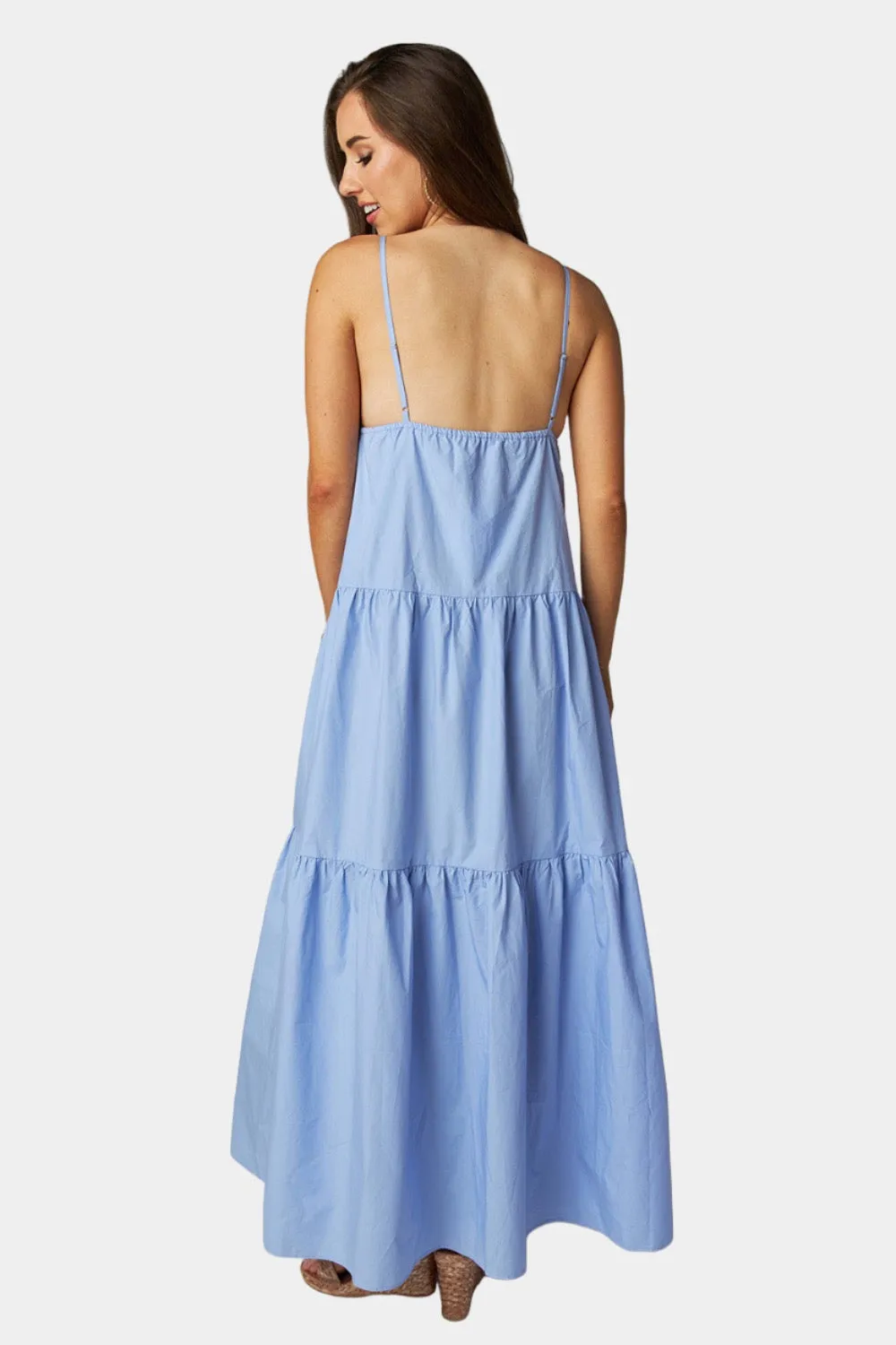 Kenna Tiered Maxi Dress - Blue sold by Buddy Love product image thumbnail 5