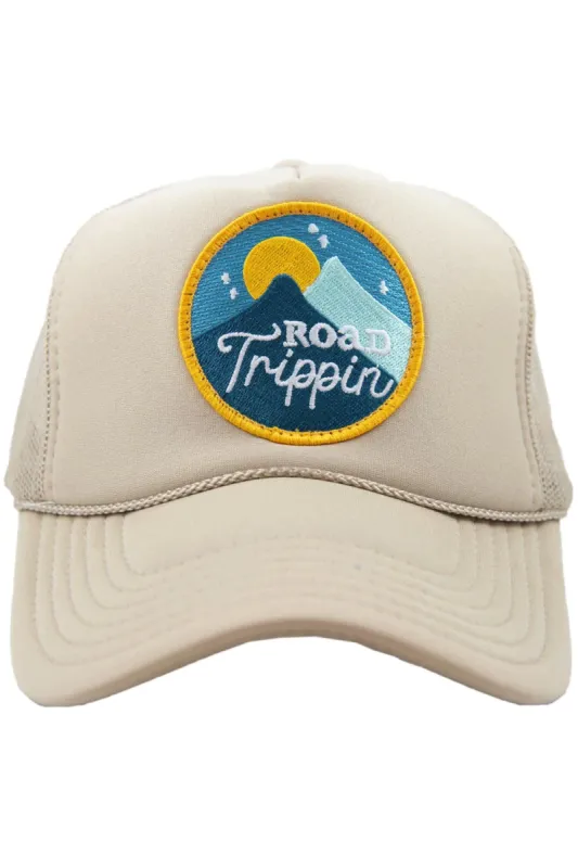 Road Trippin Trucker Hat - Khaki sold by Buddy Love