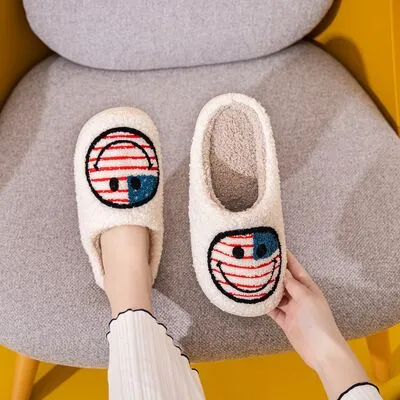 Melody Smiley Face Slippers - USA sold by Buddy Love product image thumbnail 2