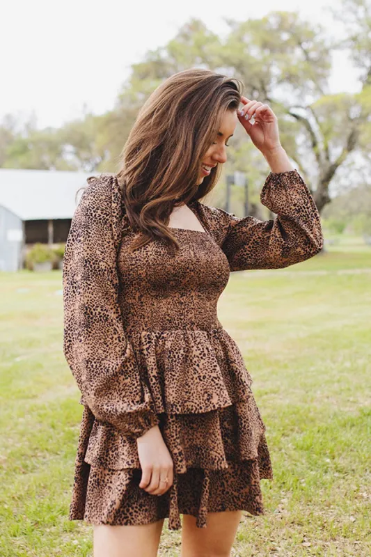 BuddyLove Ruby Smocked Short Dress - Tawny sold by Buddy Love