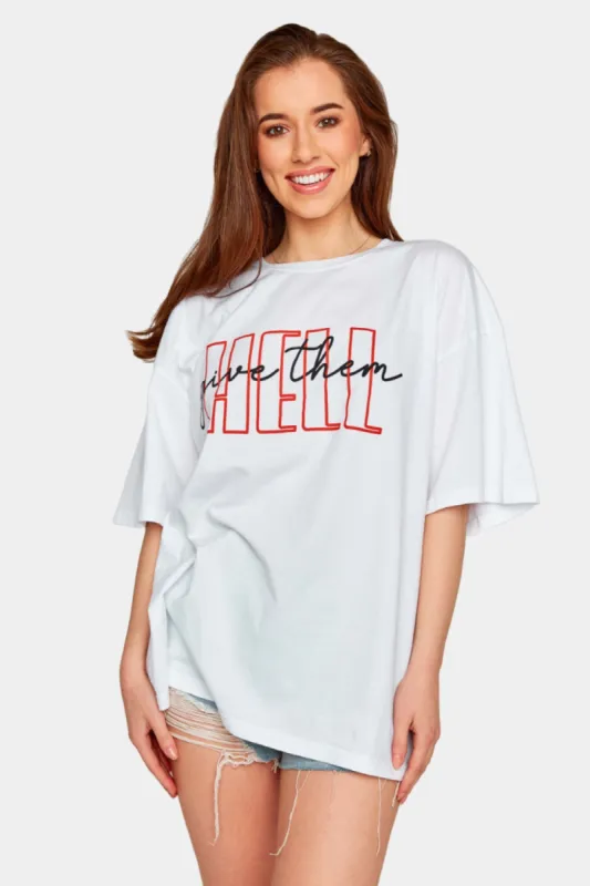 BuddyLove Marshall Oversized Graphic Tee - Give Them Hell sold by Buddy Love