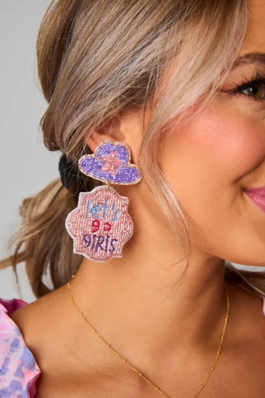 Lets Go Girls Beaded Earrings - Pink sold by Buddy Love