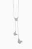 Butterfly Drop Necklace - Silver sold by Buddy Love