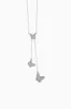 Butterfly Drop Necklace - Silver sold by Buddy Love