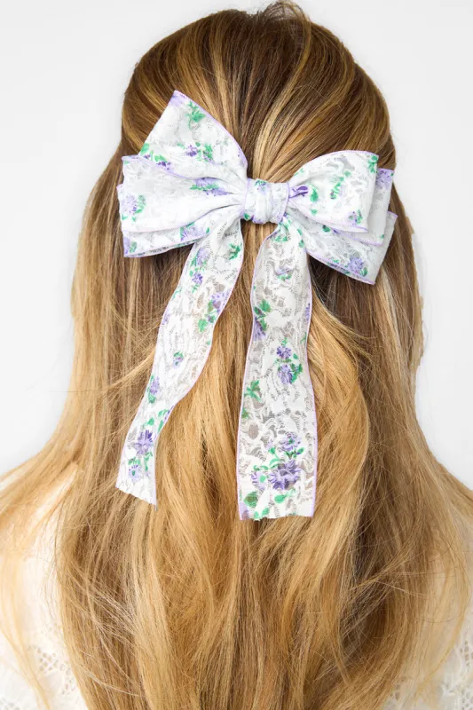 Floral Hairbow - Lilac sold by Buddy Love