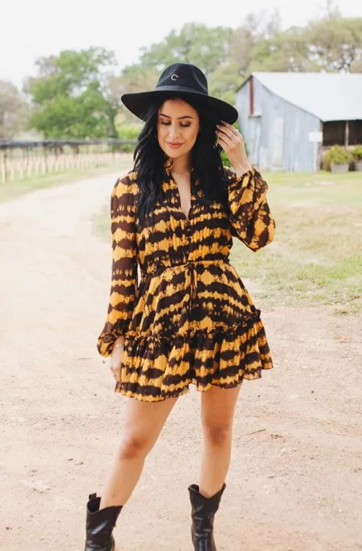 BuddyLove Grace Long Sleeve Short Dress - Radioactive sold by Buddy Love