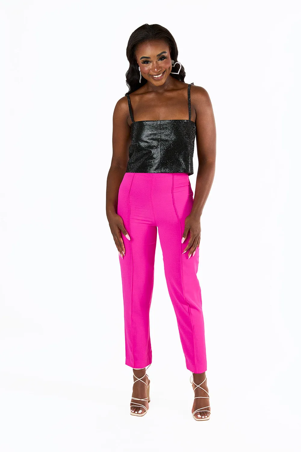 Waldorf High-Waisted Pants - Azalea sold by Buddy Love product image thumbnail 3