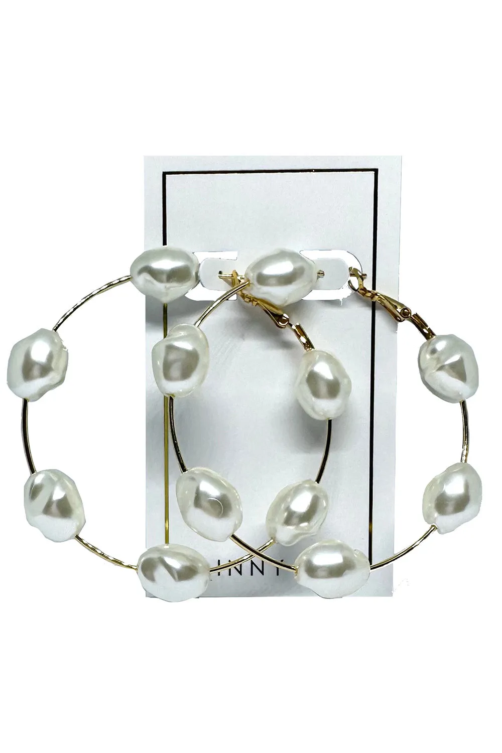 Rachel Statement Earrings - Pearl sold by Buddy Love product image thumbnail 2