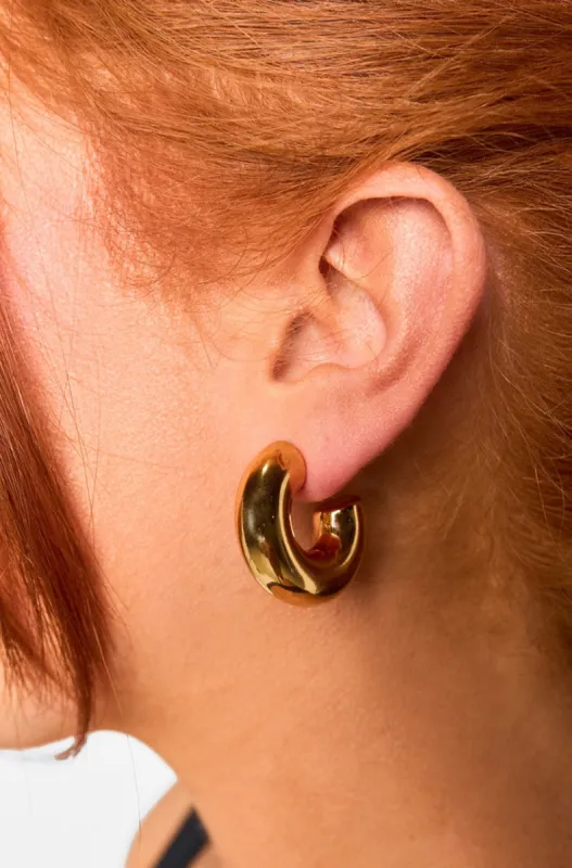 Stainless Steel C-Hoop Earrings sold by Buddy Love