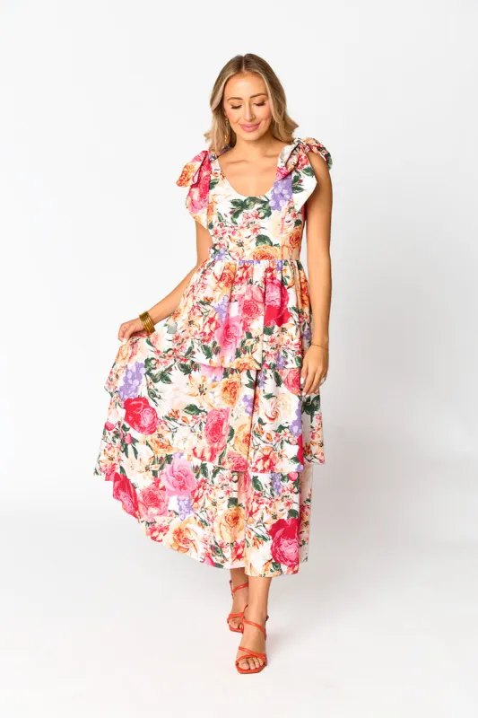 Drew Tiered Midi Dress - Love Story sold by Buddy Love