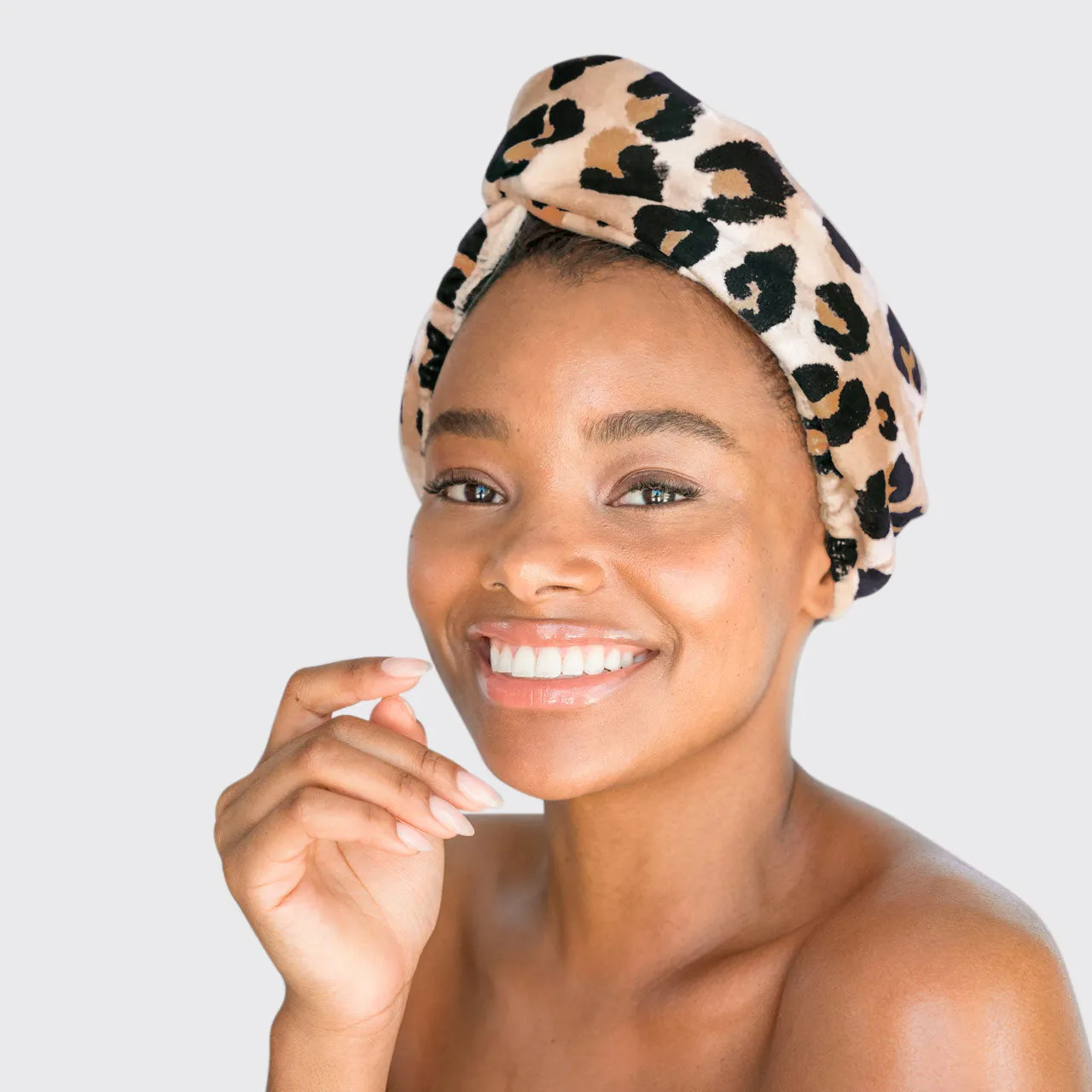 Microfiber Hair Towel in Leopard sold by Buddy Love product image thumbnail 3