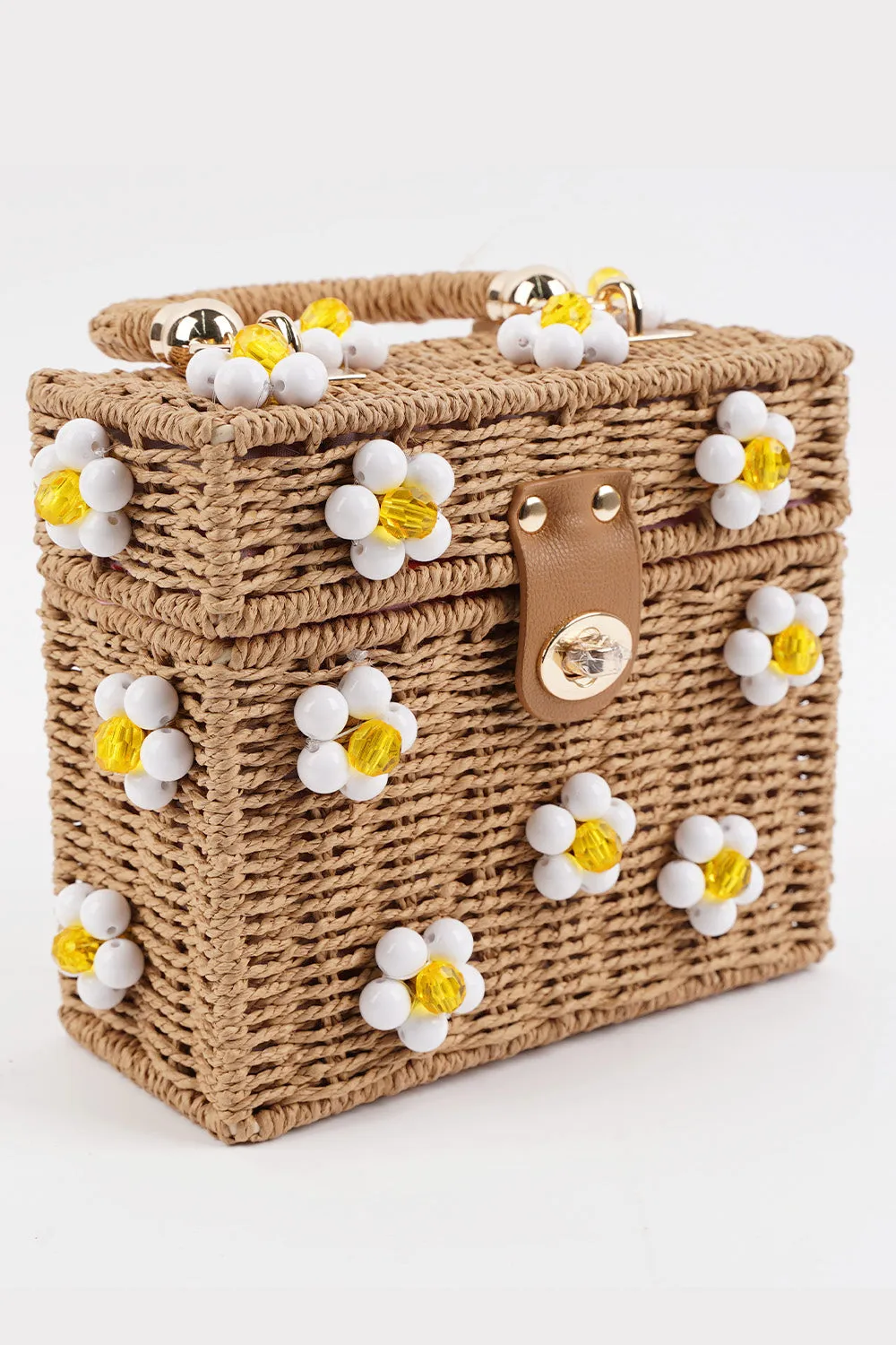 Daisy Bag - Tan + White sold by Buddy Love