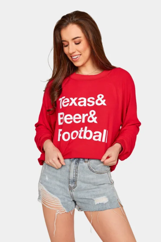 Gene Graphic Sweatshirt - Texas Beer Football sold by Buddy Love