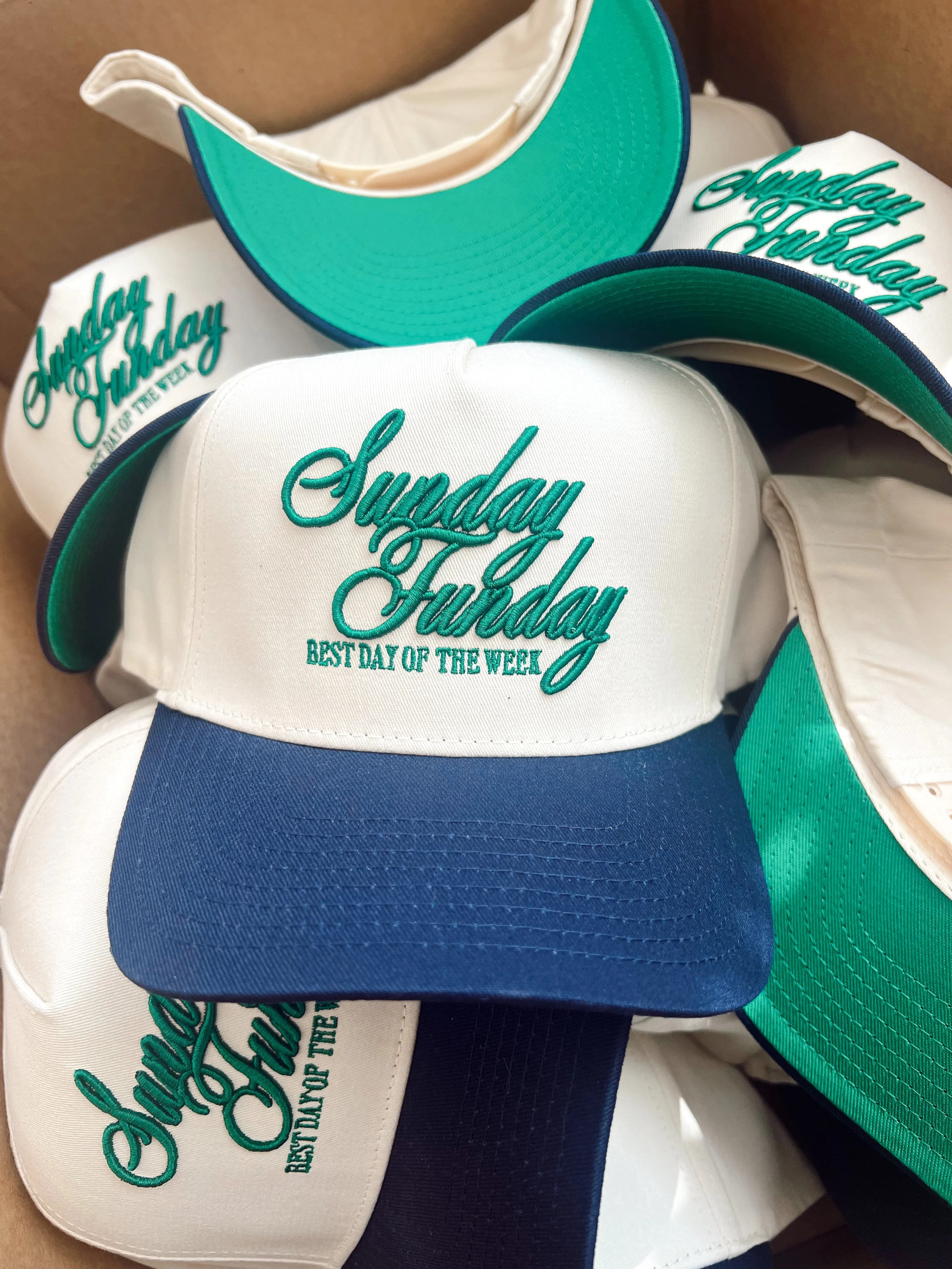 Sunday Funday Best Day of the Week- Navy Canvas Vintage Trucker sold by Buddy Love product image thumbnail 4