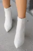 Cady Pearl Studded Booties - White sold by Buddy Love