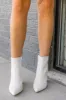 Cady Pearl Studded Booties - White sold by Buddy Love
