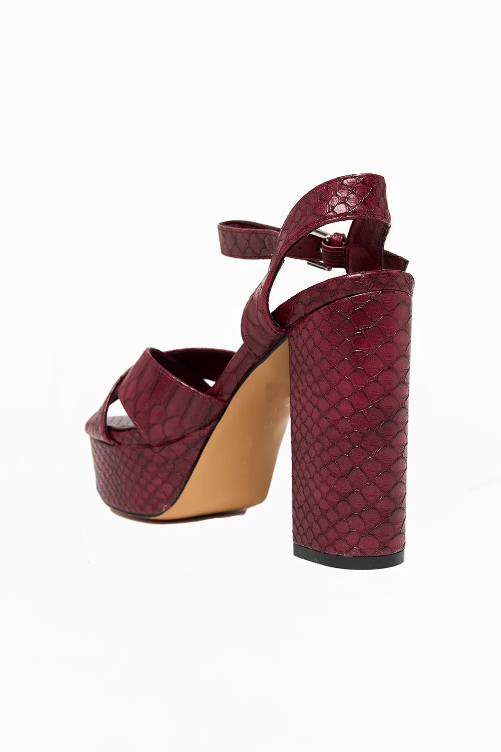Eugenia Platform Heel - Wine sold by Buddy Love product image thumbnail 4