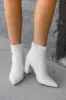 Cady Pearl Studded Booties - White sold by Buddy Love
