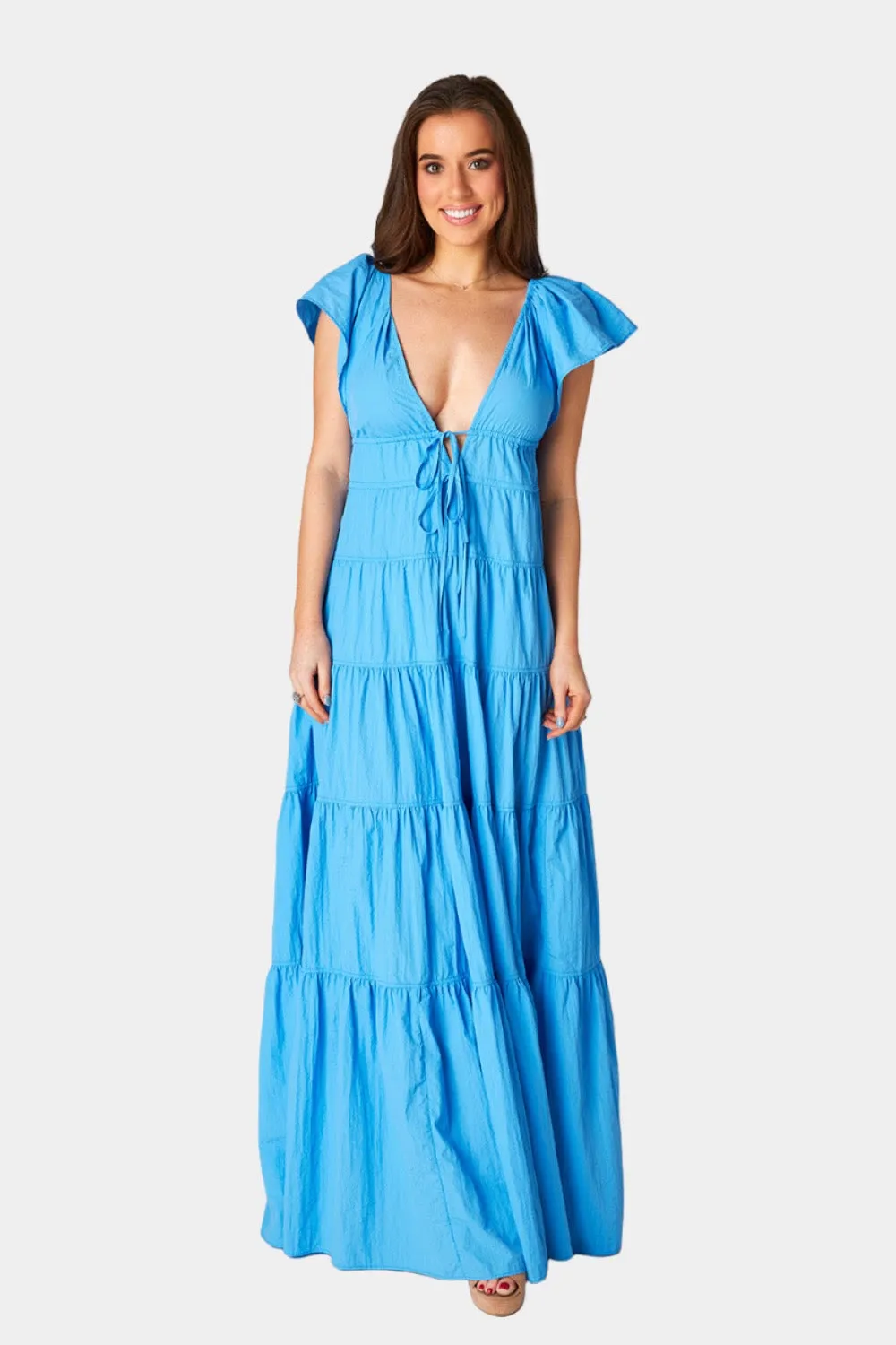 Holland Tiered Maxi Dress - Aquatic sold by Buddy Love