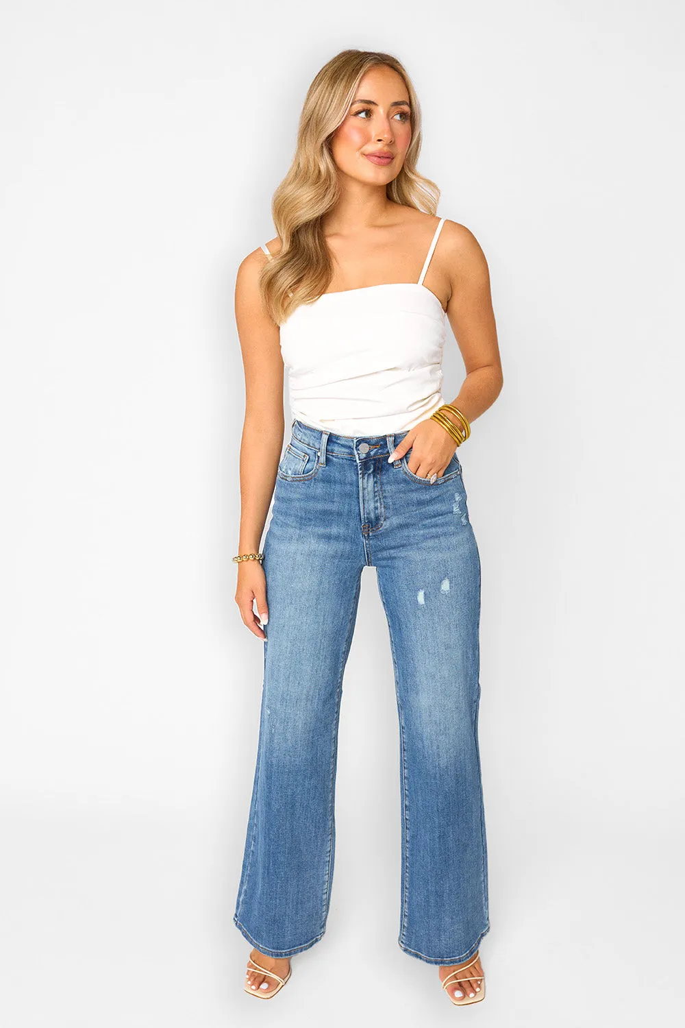 RISEN High Waist Wide Leg Jeans sold by Buddy Love product image thumbnail 4