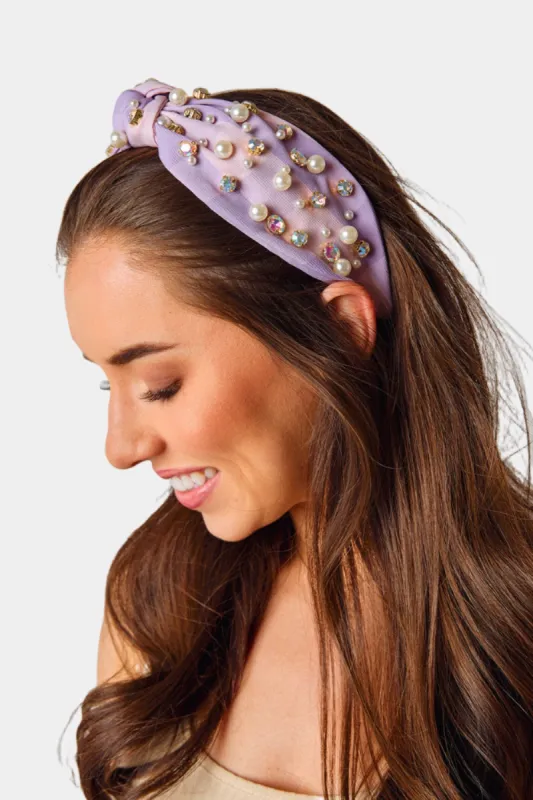 Charlotte Studded Headband - Purple sold by Buddy Love