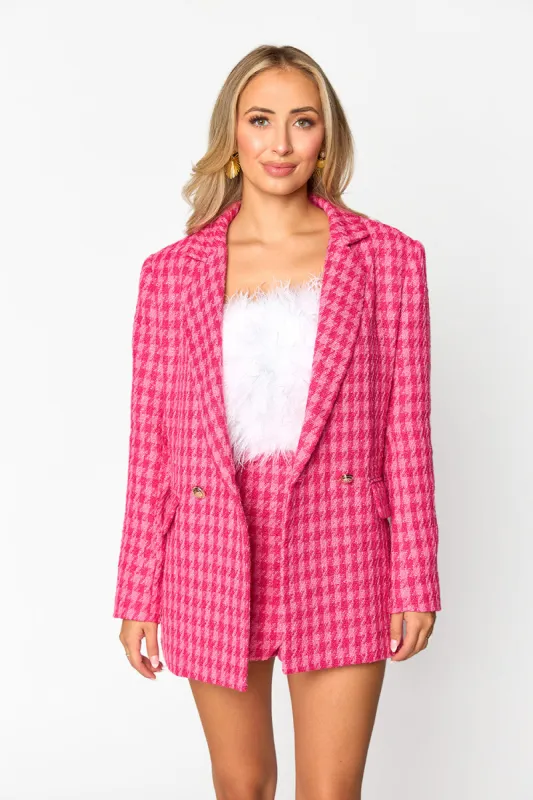 Avery Oversized Blazer - Strawberry Cream sold by Buddy Love