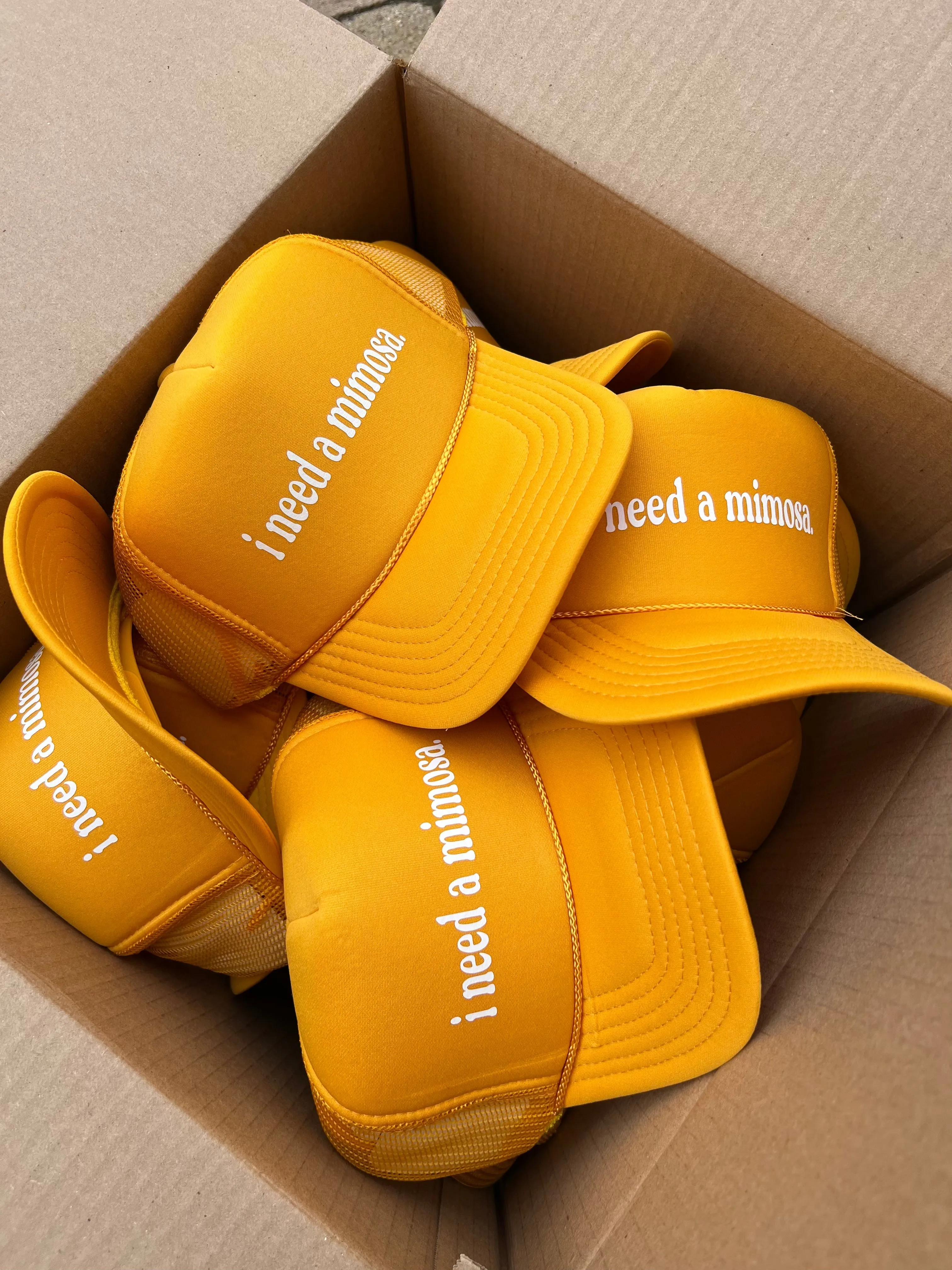 I Need a Mimosa Trucker Hat sold by Buddy Love product image thumbnail 2