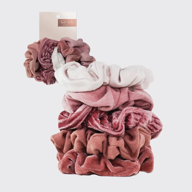 Velvet Scrunchies - Blush/Mauve sold by Buddy Love